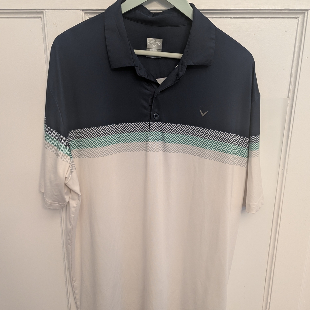 Callaway Men's Polo Shirt in Navy and White